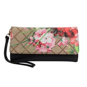 AR New York Floral Print Wallet NWT $59.99 Black